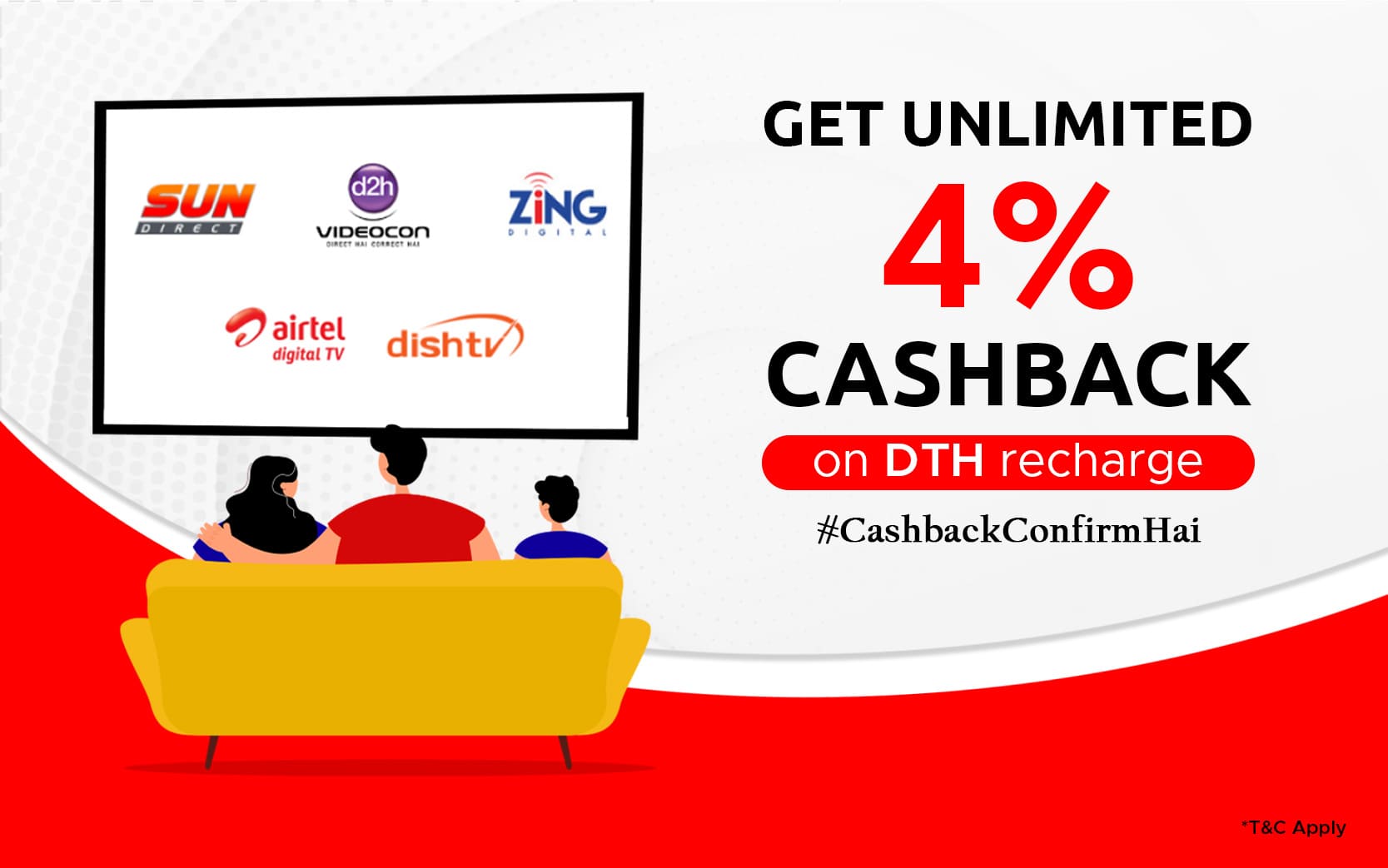 Get UNLIMITED 4% CASHBACK On Dish TV Recharges. - EPayon - Recharge ...