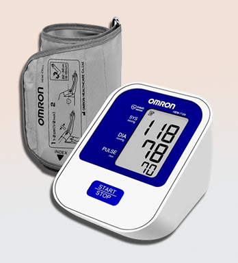 Omron HEM 7124 Fully Automatic Digital Blood Pressure Monitor with Intellisense Technology For Most Accurate Measurement, White and Blue