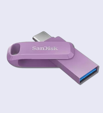 SanDisk SDDDC3-128G-I35L / Mobile Dual Drive / 400 Mbs 128 GB OTG Drive (Purple, Type A to Type C)